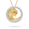 14kt Gold Lab Diamond Wave Necklace