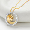 14kt Gold Lab Diamond Wave Necklace
