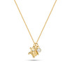 14kt Gold Lab-Grown Diamonds Mini Turtle Necklace