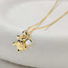 14kt Gold Lab-Grown Diamonds Mini Turtle Necklace