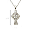 Small Silver Celtic Cross Pendant With Trinity Knot