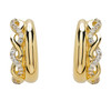 14kt Gold Vermeil Lab White Sapphire Celtic Knot Hoop Earrings