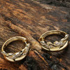 14kt Gold Vermeil Lab White Sapphire Celtic Knot Hoop Earrings