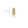 14kt Gold Vermeil Lab White Sapphire Celtic Knot Hoop Earrings