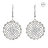 Irish Lace Celtic Knot Drop Silver Earrings