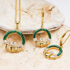 Gold Vermeil Malachite Claddagh Necklace