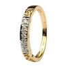 Five Stone Diamond Celtic I Love You eternity styled 14K Ring