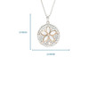 Sterling Silver White Crystal sand Dollar Necklace