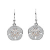 Sand Dollar Silver & Crystals Earrings