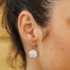 Sand Dollar Silver & Crystals Earrings