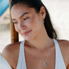 Sterling Silver Sapphire Crystal Pearl Starfish Necklace