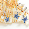 Sterling Silver Sapphire Crystal Pearl Starfish Necklace