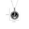 Sterling Silver Men's Black Onyx Celtic Anchor Necklace