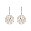 Sterling Silver White Crystal Sand Dollar Earrings