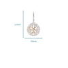 Sterling Silver White Crystal Sand Dollar Earrings