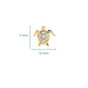 14kt Gold Lab Grown Diamond Turtle Stud Earrings
