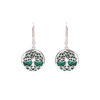 Green Malachite Sterling Silver Tree of Life Drop Earrings