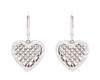 Sterling Silver Celtic Heart Earrings with White Crystals