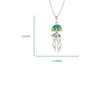 Sterling Silver Jelly Fish Green Peridot Necklace