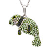 Sterling Silver Floridan Manatee Necklace with Peridot Crystals