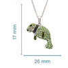 Sterling Silver Floridan Manatee Necklace with Peridot Crystals