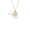 14kt Gold Vermeil Shamrock Necklace with White Sapphires