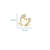 14kt Gold Lab Grown Diamond Freshwater Pearl Crab Earrings
