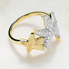 14kt Gold Lab Diamond Starfish Ring