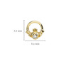 14kt Gold and Lab Diamonds Claddagh Earrings