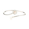 Sterling Silver Pearl and Crystal Sand Dollar Bangle