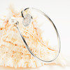 Sterling Silver Pearl and Crystal Sand Dollar Bangle