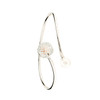 Sterling Silver Pearl and Crystal Sand Dollar Bangle