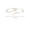 Sterling Silver Pearl and Crystal Sand Dollar Bangle