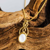 14KT Gold Vermeil Mother of Pearl Irish Trinity Knot Necklace