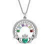 Six Stone Family Claddagh Pendant