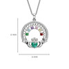Six Stone Family Claddagh Pendant