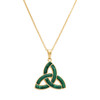 Gold Vermeil Malachite Trinity Knot Necklace