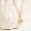 14kt Gold Vermeil white Sapphire Crab Necklace
