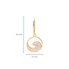 14K Gold Vermeil Ocean Wave Earrings with Cubic Zirconias