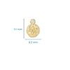 14kt Gold Lab-Grown Diamond Mini Sand Dollar Stud Earrings