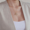 14KT Gold Vermeil Trinity Knot Necklace studded with Cubic Zirconias