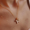 Mother and Baby Starfish 14K Gold Vermeil Mother of Pearl Necklace