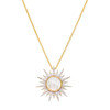 14K Gold Vermeil Mother of Pearl Sun Necklace with CZ