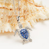 Sterling Silver Sapphire Blue Turtle Necklace