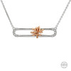 Sterling Silver Rose Gold Plated Tree Of Life Slider Necklace