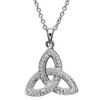 Trinity Knot Necklace Embellished with Crystals