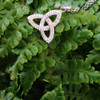 Trinity Knot Necklace Embellished with Crystals