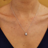 Turtle Pendant With Clear Crystals - Small Size