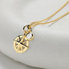 14kt Gold Lab-Grown Diamond Mini Compass Necklace