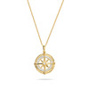 14kt Gold Lab-Grown Diamond Compass Necklace
